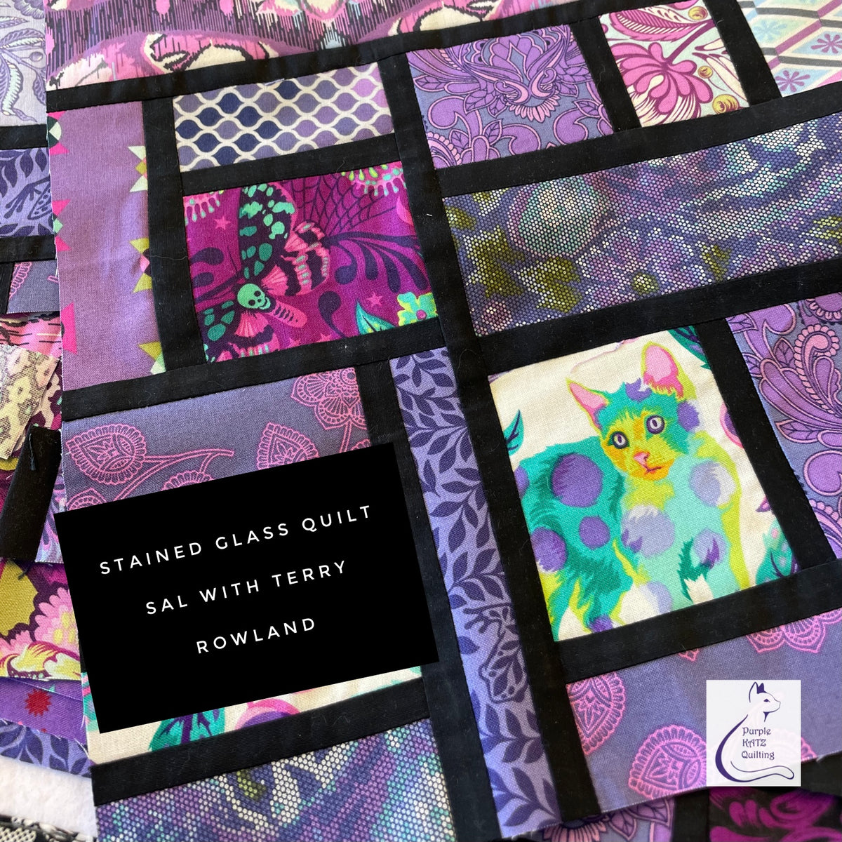 Stained Glass Quilt By Samantha Krebsbach Purple Katz Quilting 9263