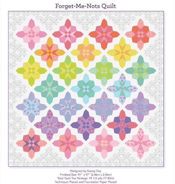 Forget-Me-Knots Quilt Kit - 97”x97” - Preorder April 2025