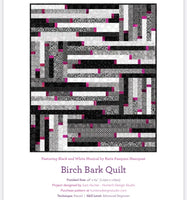 Birch Bark Quilt Kit - featuring B&W Musical and Glaze accents - Sunshine