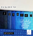 Blakely Quilt - Ocean Blue - Med Throw 69” square