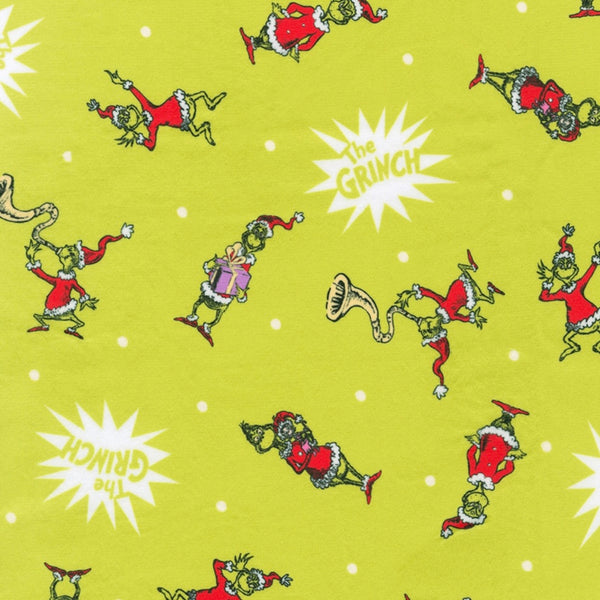 Green Grinch MINKY - 58” wide - sold by the half meter