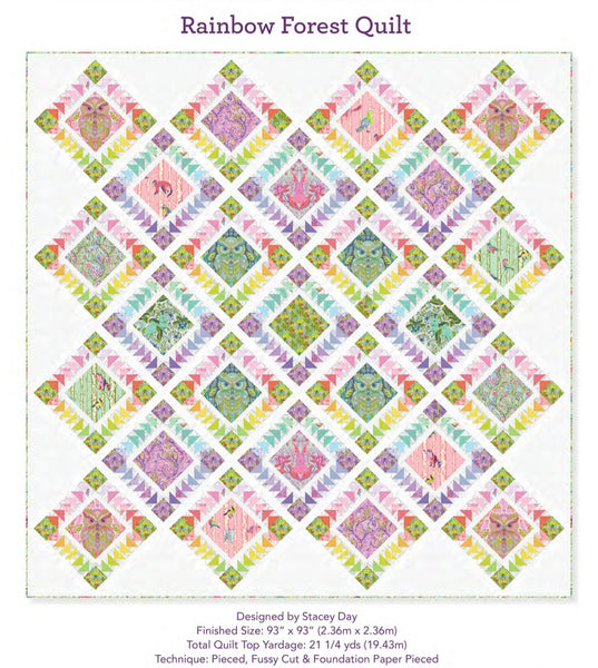 Rainbow Forest Quilt Kit - 93”x93” - Preorder April 2025