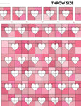 Patchwork Hearts - Throw 54”x63” - Low Volume Hearts on Variety of PINK background