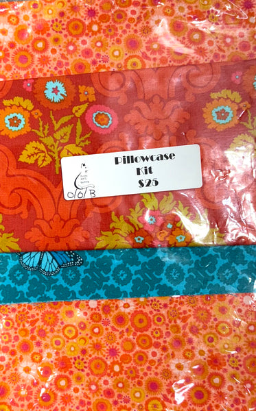 Pillowcase KIT - Alison Glass Orange/Orange/Blue