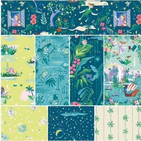 Forever Neverland 1 yd Bundle Night 8 pc