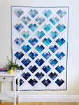 Scrappy Love Quilt - Deco Frost by Giucy Giuce - Small Throw Size - 45” x 68” / Blue/Purple